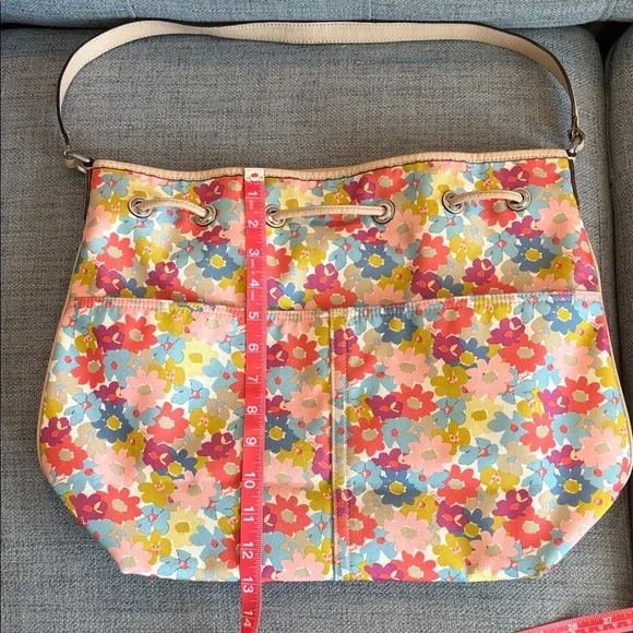 COACH Peyton Floral Print Coated Canvas Bucket Bag 17”x13”x5” - Picture 11 of 17